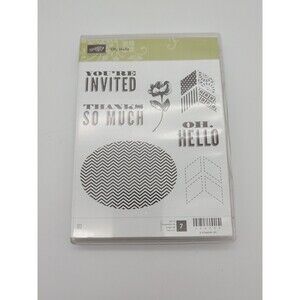 Stampin Up! Oh, Hello Rubber Cling Stamp Set